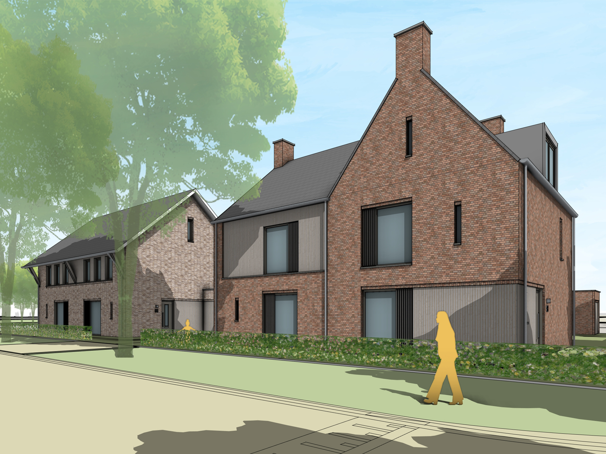 Nieuwbouw Sintanthonis Weidsepeelfase2 Nieuwsbericht Schetsbeeld Tweekapper 55 58 Dec25 2048X1536